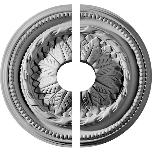 Ekena Millwork Wigan Ceiling Medallion, Two Piece (Fits Canopies up to 3 1/2"), 16"OD x 3 1/2"ID x 2 1/4"P CM16WG2-03500 - main